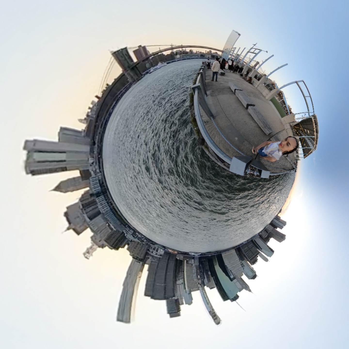 Vue fisheye d’un monde