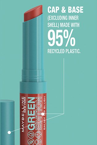Rouge à lèvres Green Edition - Bouchon et base composés à 95 % de plastique recyclé