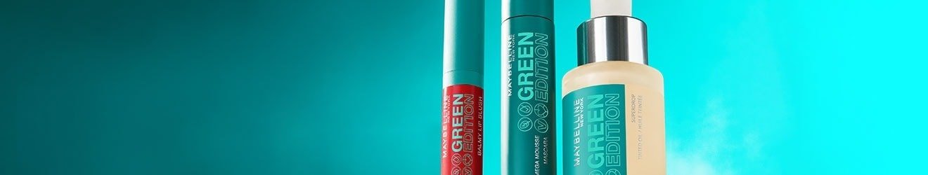 Bannière emballage Maybelline Green Edition 1320x250 R1