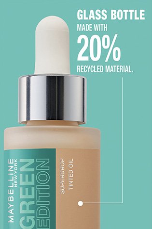 Huile teintée Green Edition - Flacon en verre composé à 20 % de matériaux recyclés